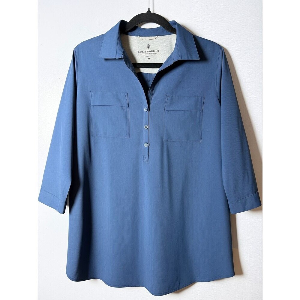 Royal Robbins Women's Expedition Navy Tunic Tab Sleeves Lightweight Sz Medium